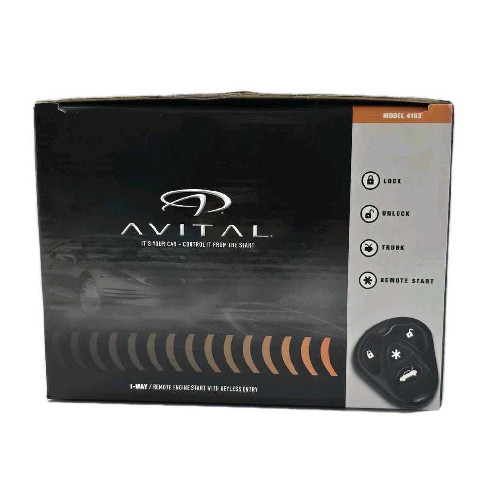 Avital 4103LX Remote Start Keyless Entry System New Open Box Complete Kit